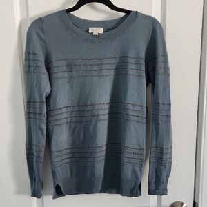 LOFT Blue Knit Top